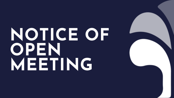 PCS NOTICE OF OPEN MEETING