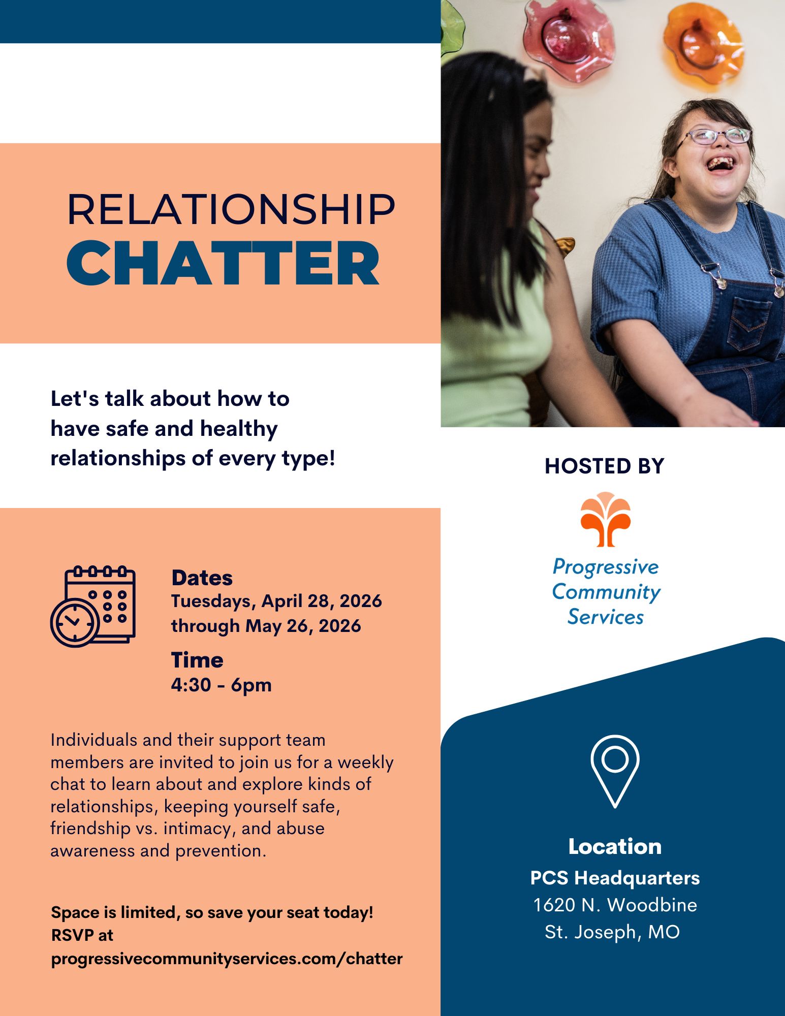 Relationship Chatter April 2026 flyer 
